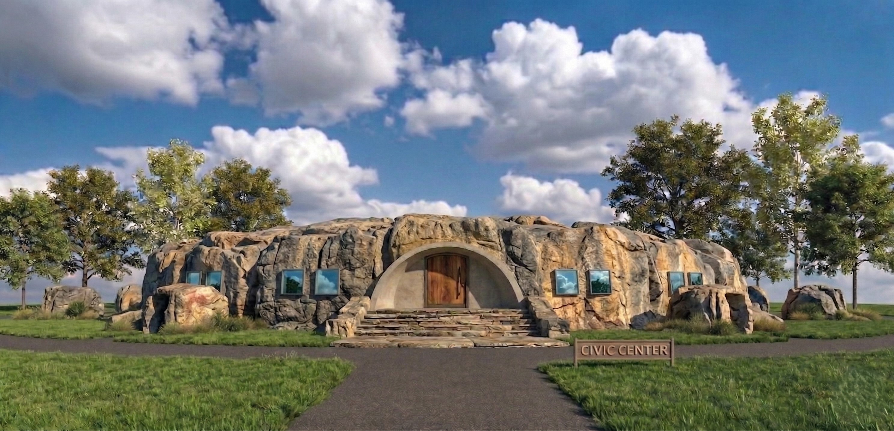 Civic Center — Aerial View