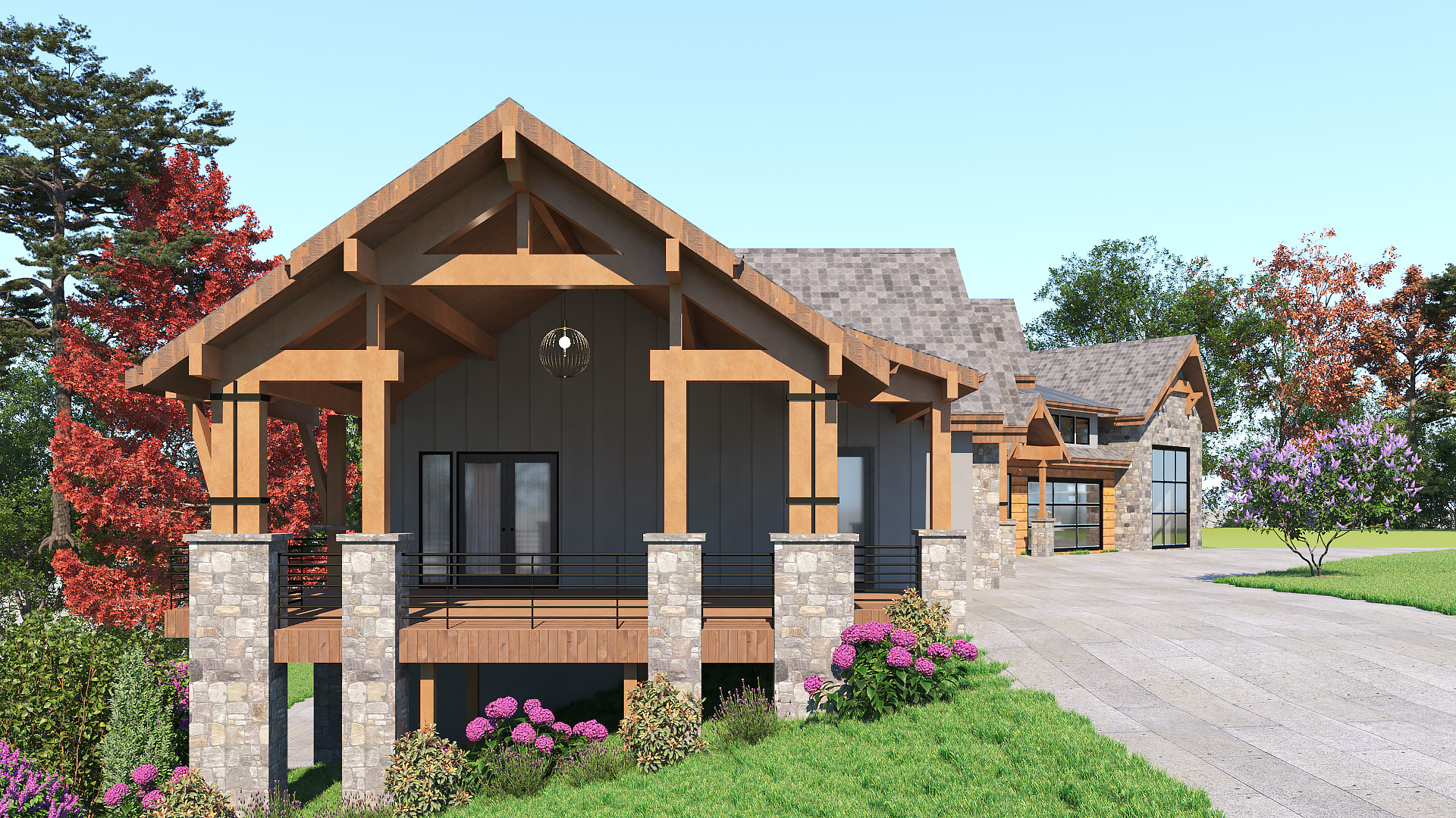 Craftsman Home — Rear View